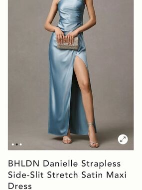 bhldn selena strapless stretch satin midi dress BHLDN | Dresses | Bhldn Selena Strapless Stretch Satin Midi Dress